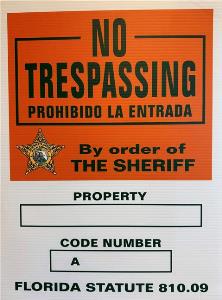 No Trespassing sign